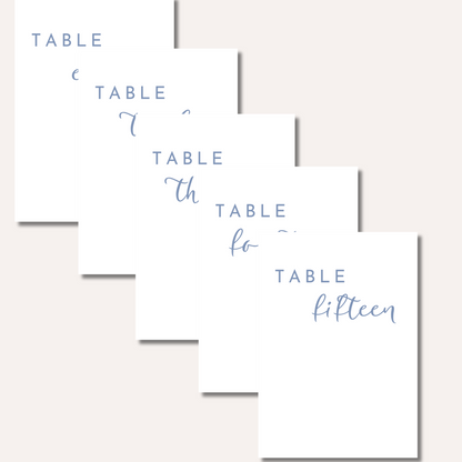 Table Numbers- Flossie