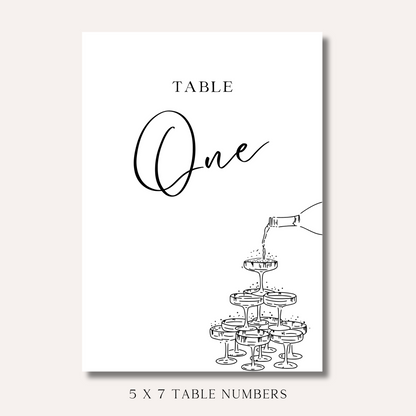 Table Numbers- Katie