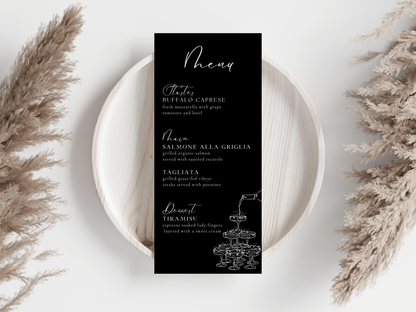 Katie Menu Black