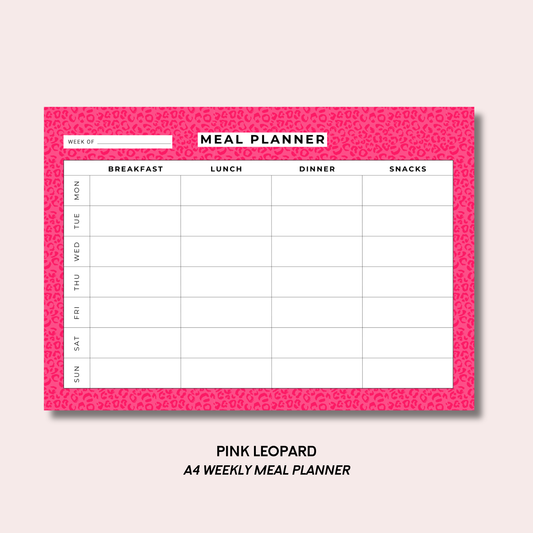 Pink Leopard Meal Planner