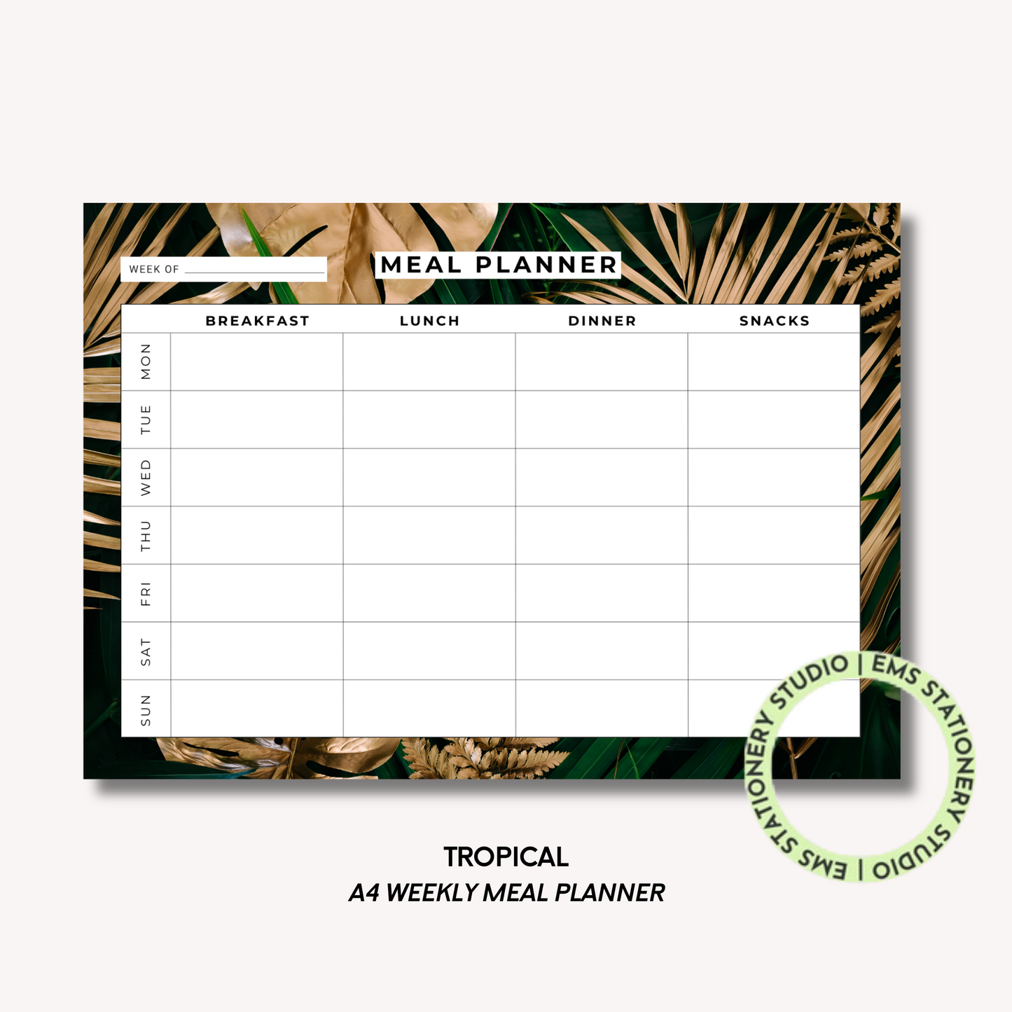 Tropical Meal Planner