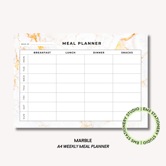 Marble- A4 Meal Planner