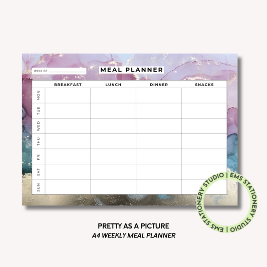 Pretty As A Picture- A4 Meal Planner