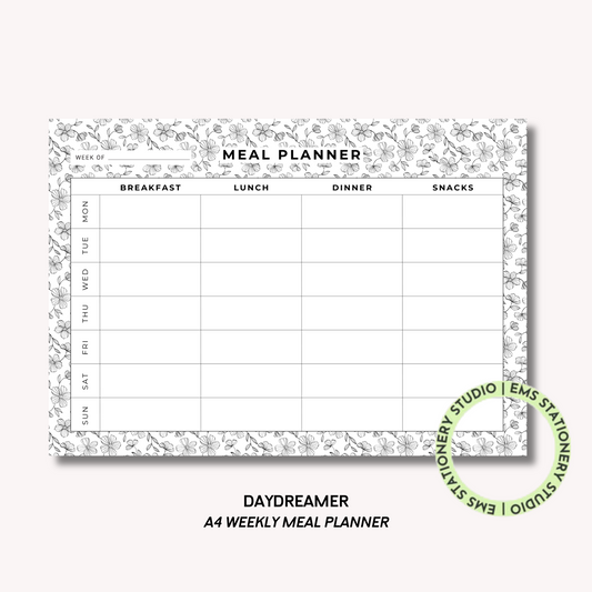 Daydreamer- A4 Meal Planner