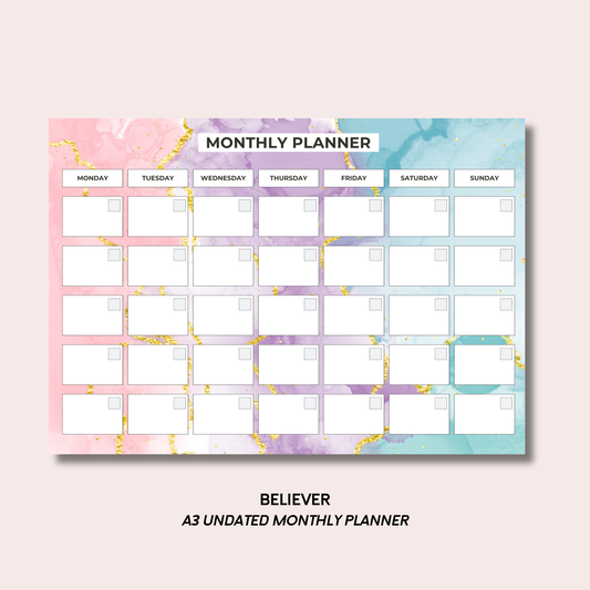 Believer A3 Monthly Desk Pad