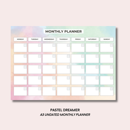 Pastel Dreamer A3 Monthly Desk Pad