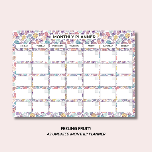 Feeling Fruity A4 Monthly Desk Pad