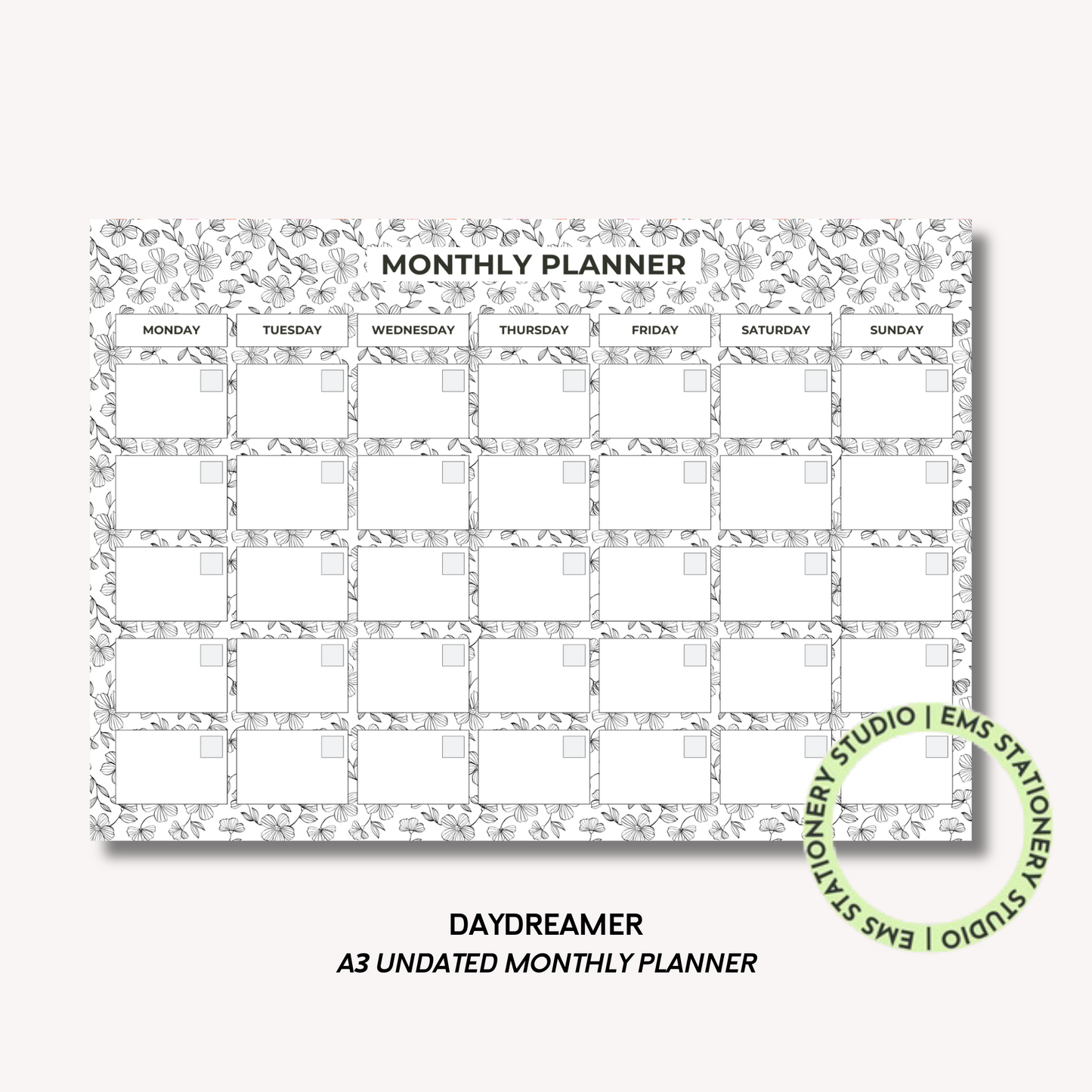 Daydreamer A3 Monthly Desk Pad