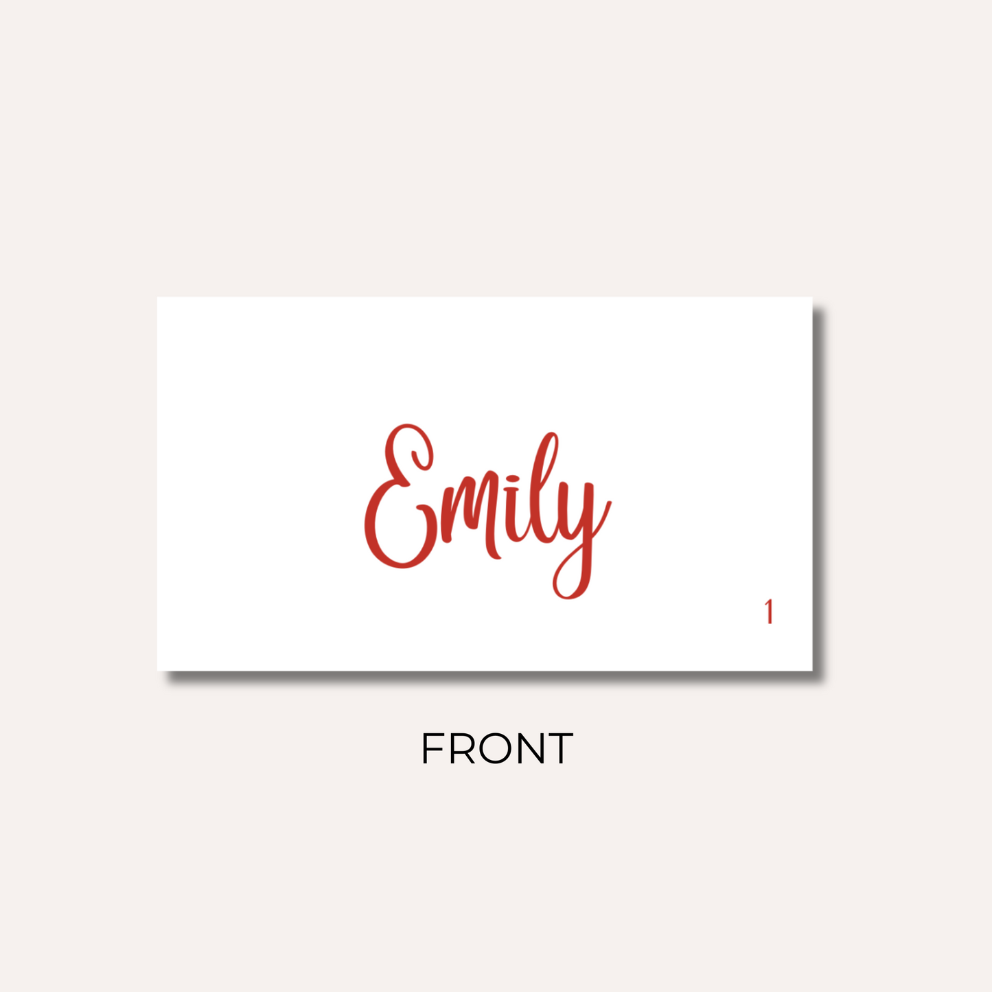 Red Bow Place Card