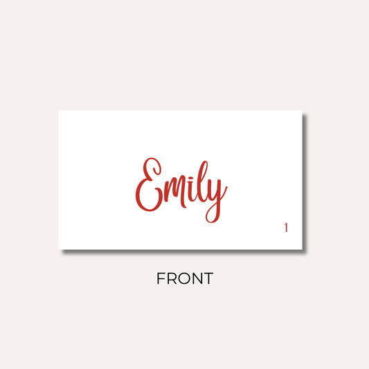 Red Bow Place Card