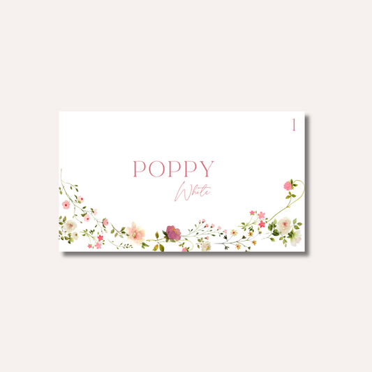 Poppy Place Card