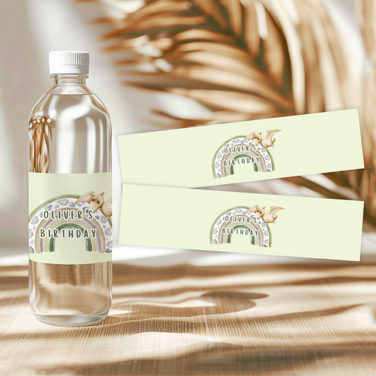 Dinosaur Water Bottle Label