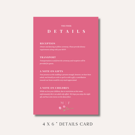 Millie Details Card