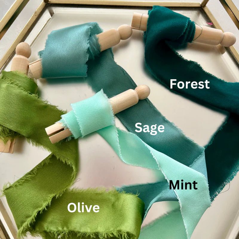 Hand Torn Silk Ribbon