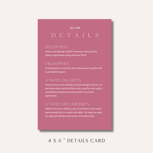 Poppy Details Card