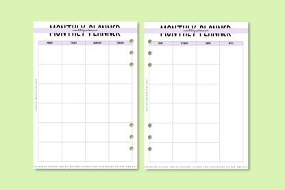 Monthly Planner- Double Spread