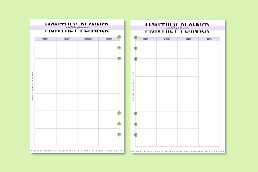 Monthly Planner- Double Spread