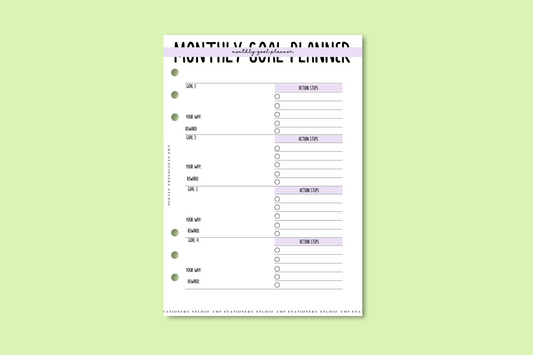 Monthly Goal Planner