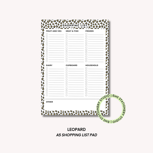 Leopard- A5 Shopping Pad