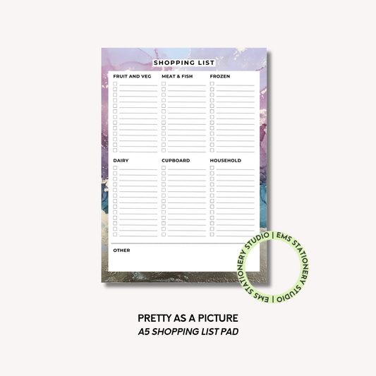 Pretty As A Picture- A5 Shopping Pad