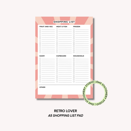 Retro Lover- A5 Shopping Pad