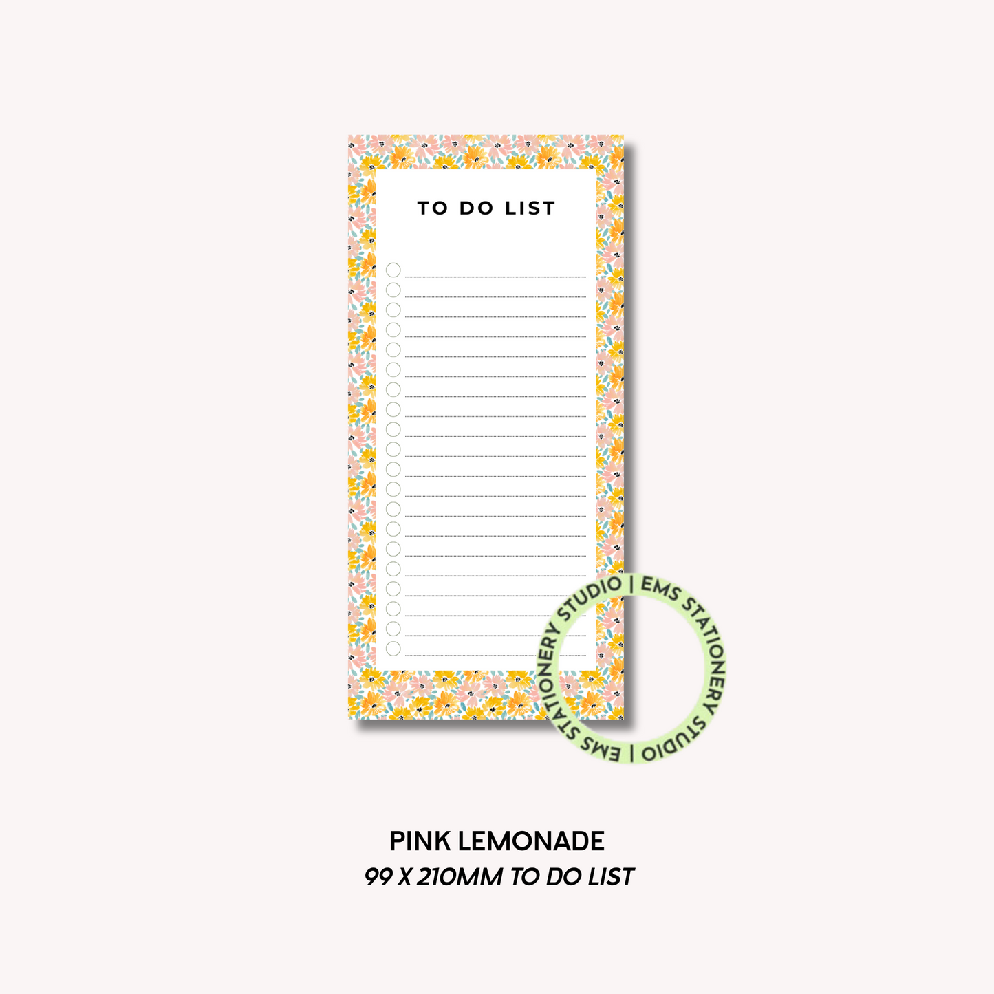 Pink Lemonade To Do List