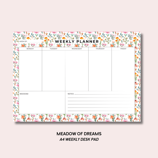 Meadow Of Dreams A4 Weekly Desk Pad