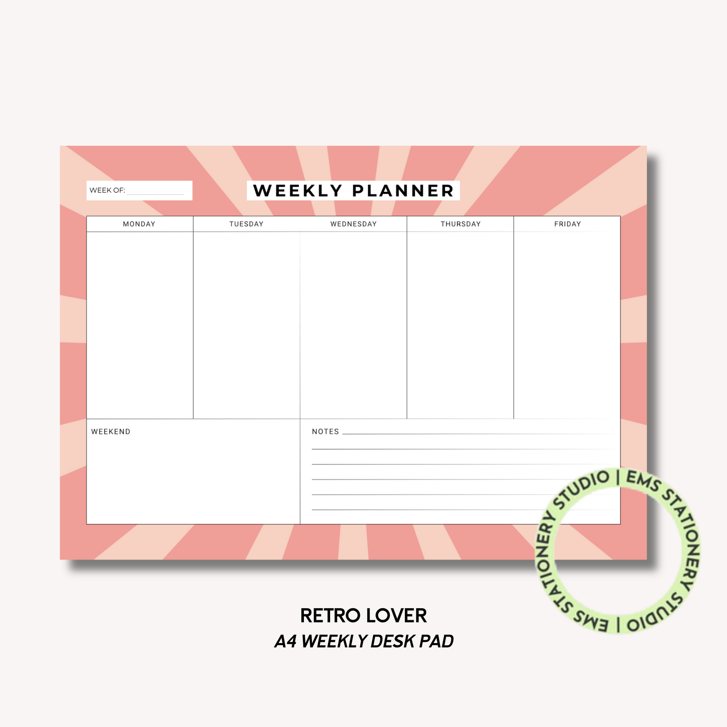 Wildflower A4 Weekly Desk Pad