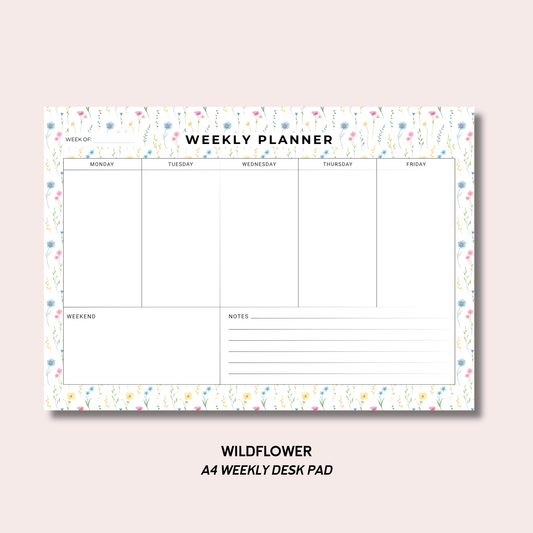 Wildflower A4 Weekly Desk Pad