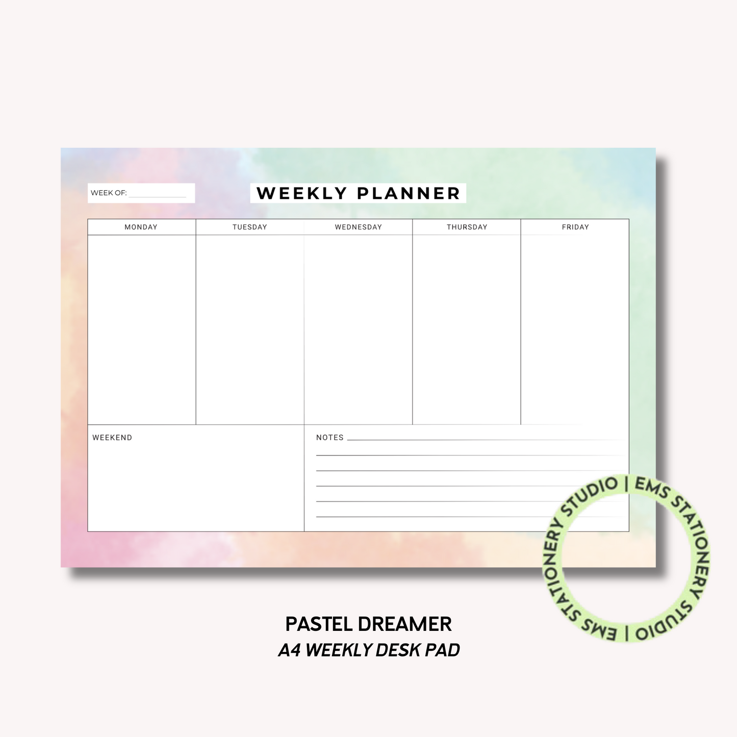 Pastel Dreamer- A4 Weekly Planner