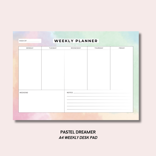 Pastel Dreamer A4 Weekly Desk Pad