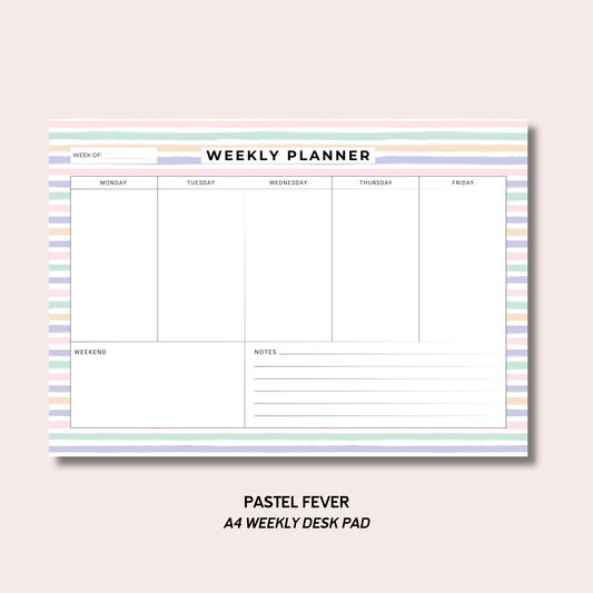 Pastel Fever A4 Weekly Desk Pad