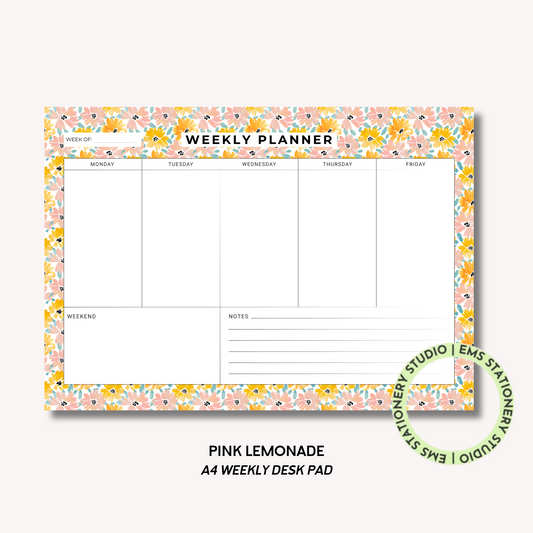 Pink Lemonade- A4 Weekly Planner
