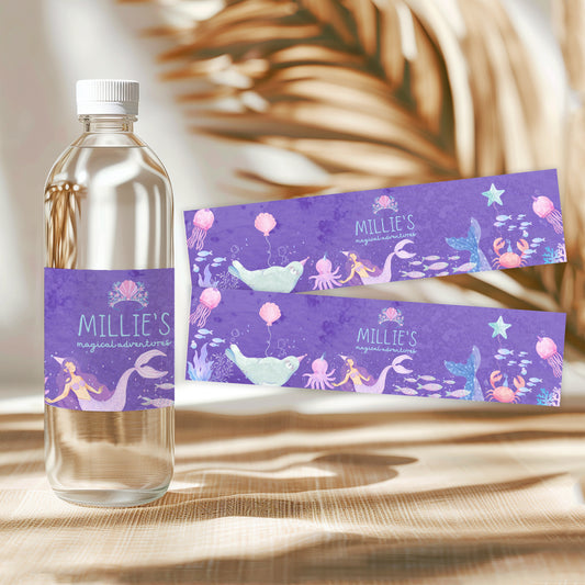 Under The Sea Water Bottle Labels