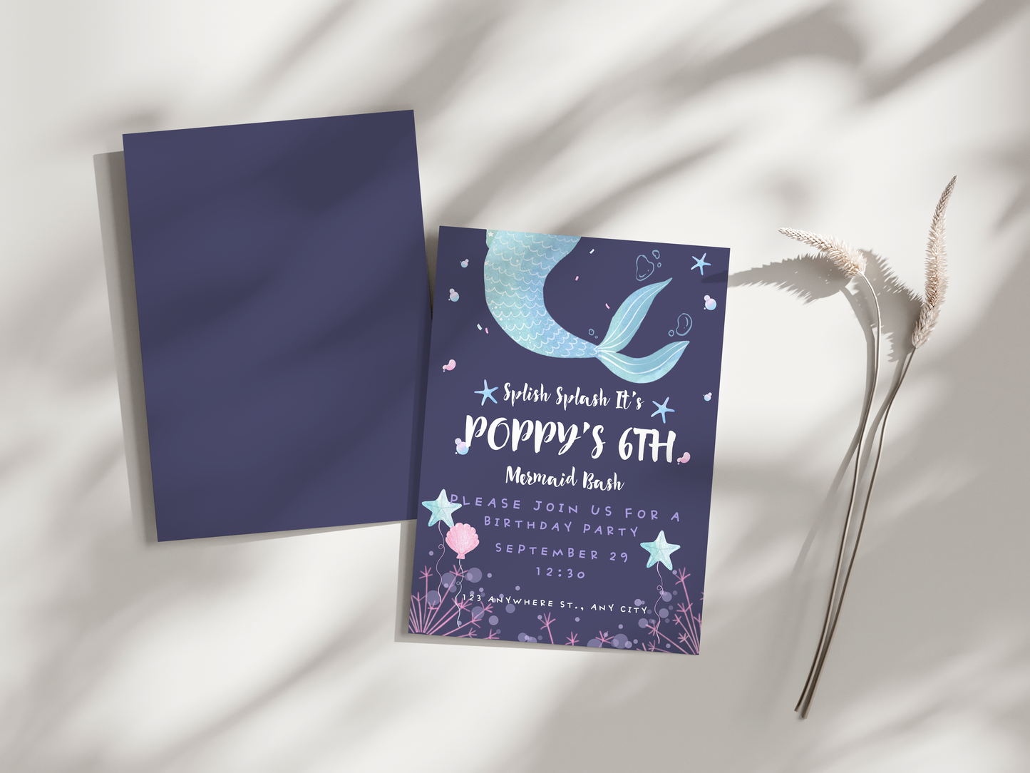 Mermaid Birthday Invitation