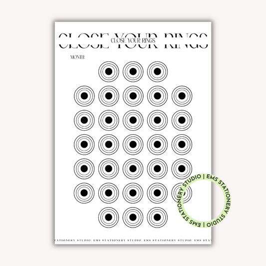 Close My Rings Journal Inserts **Digital Download**