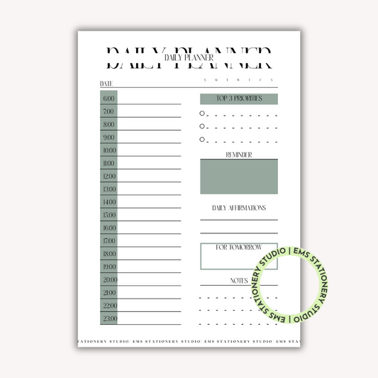 Daily Planner Journal Inserts **Digital Download**