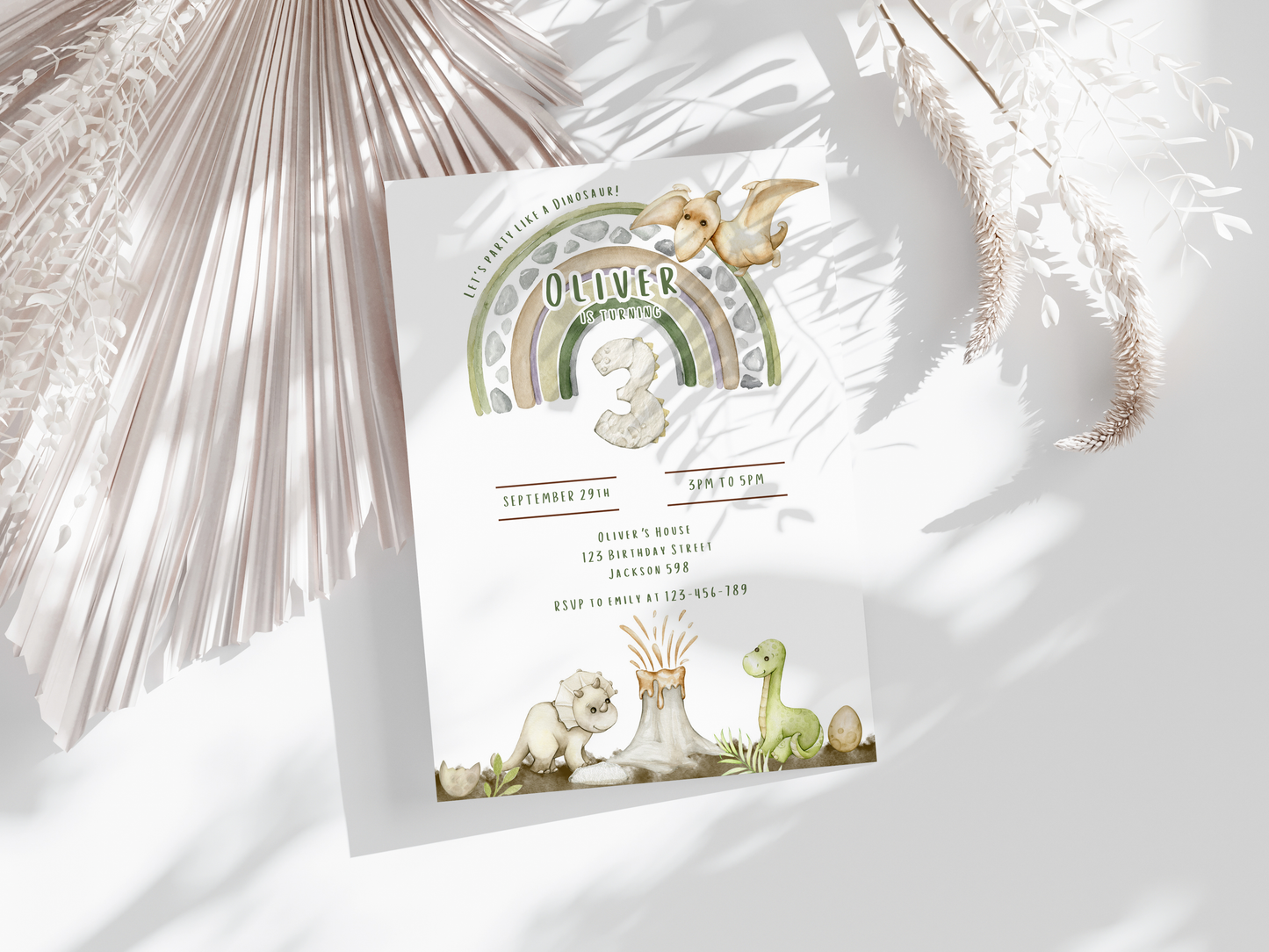 Dinosaur Party Invitation