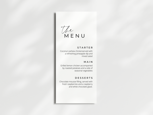 Wedding Menu 003