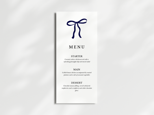 Wedding Menu 002