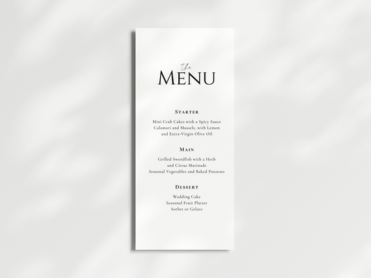 Wedding Menu 005