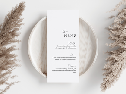 Wedding Menu 001