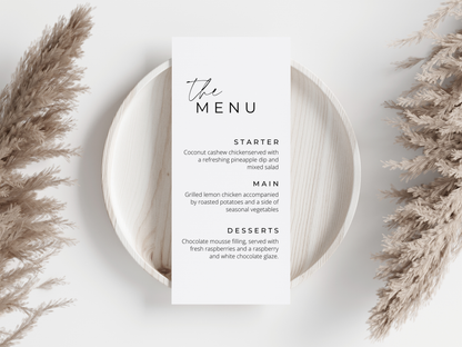 Wedding Menu 003