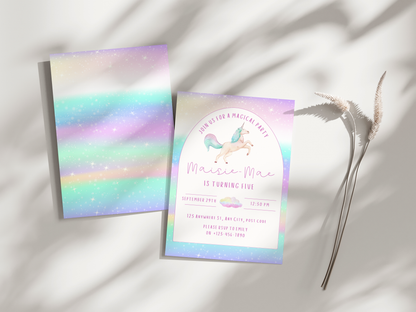 Unicorn Birthday Invitation