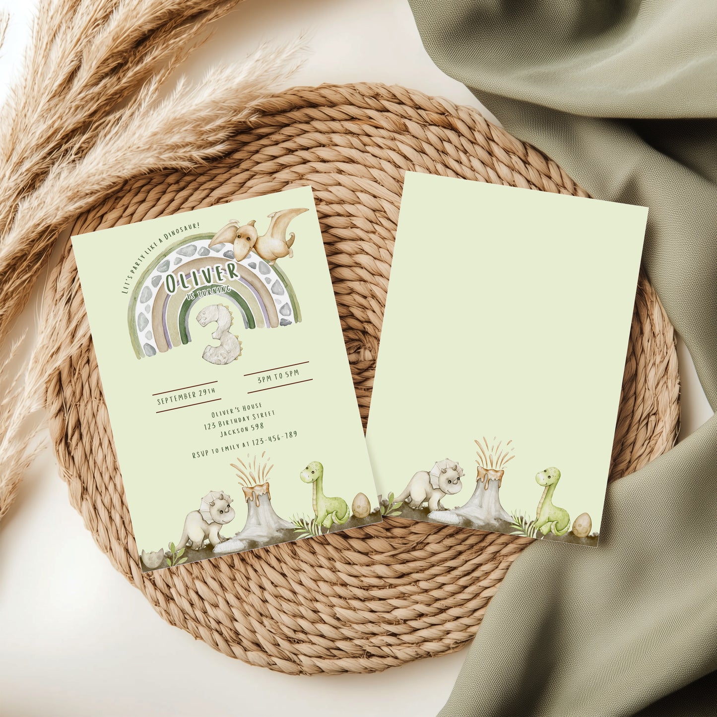 Dinosaur Party Invitation