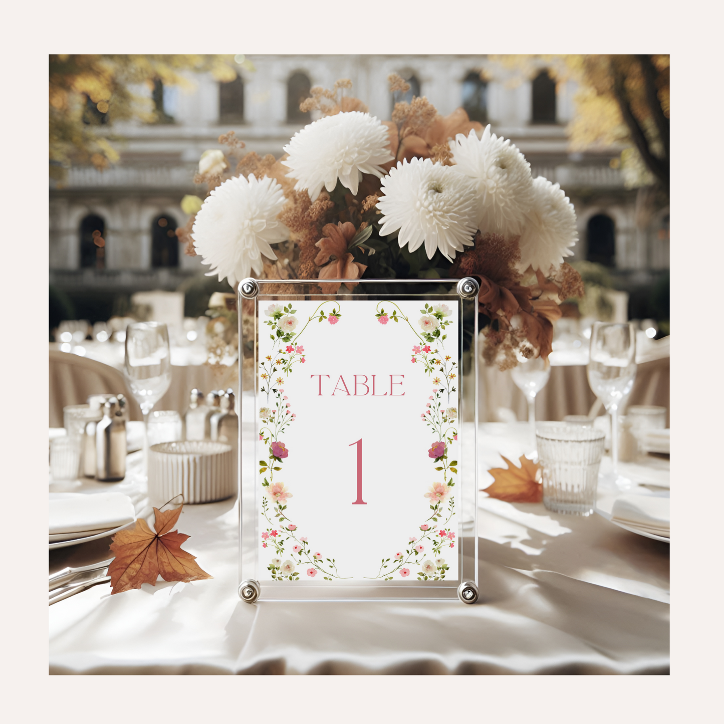 Table Numbers- Poppy