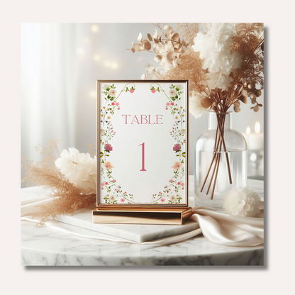 Table Numbers- Poppy