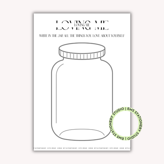 Self Love Jar Journal Inserts **Digital Download**