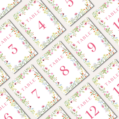 Table Numbers- Millie