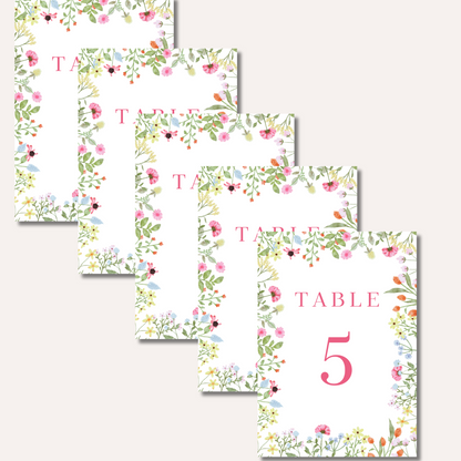 Table Numbers- Millie